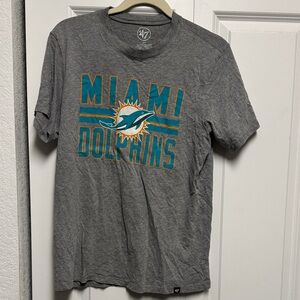 47 Brand Gray Miami Dolphins T-Shirt